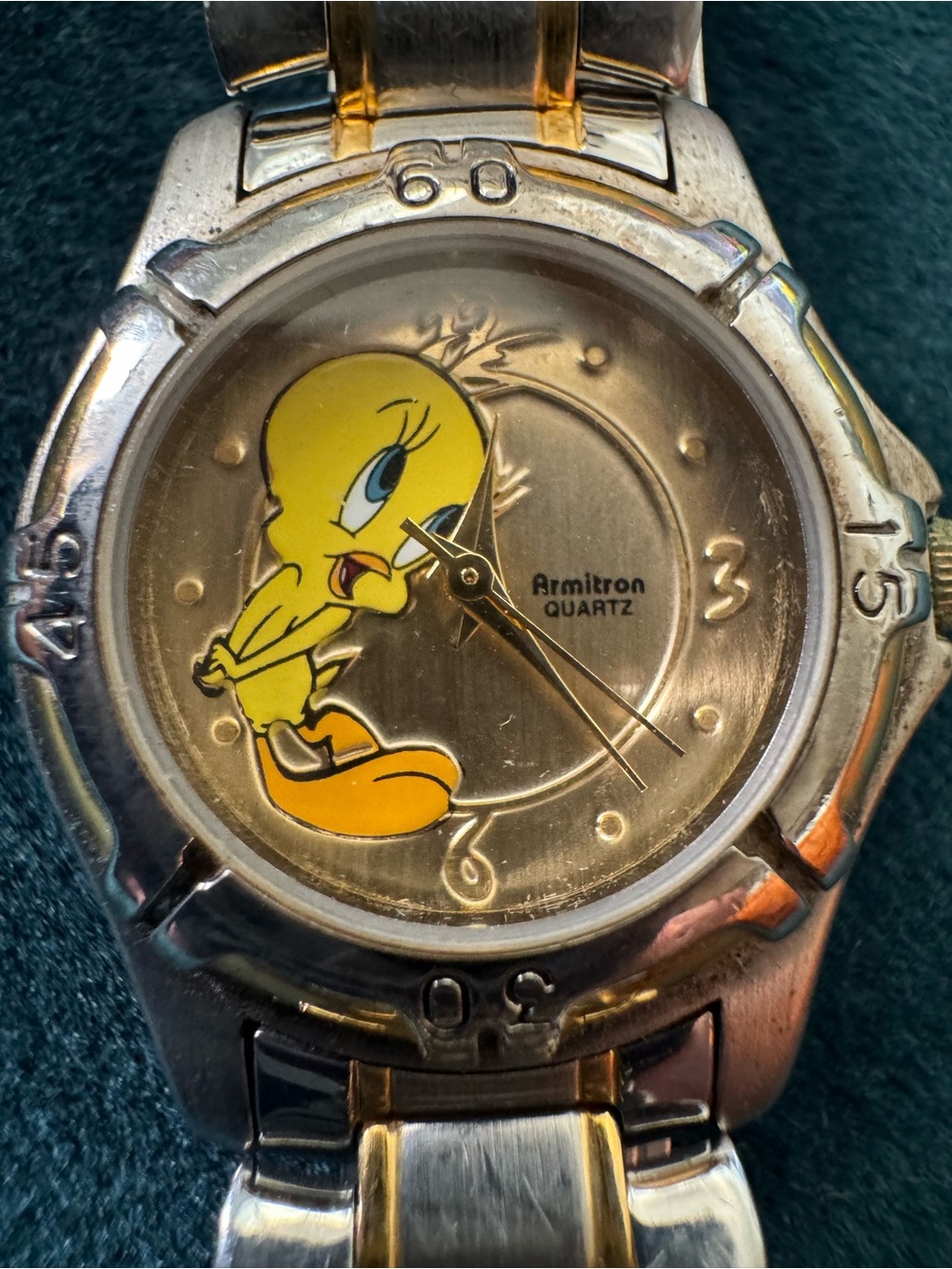 Armitron Two-Tone Tweety Dial Watch - Yellow